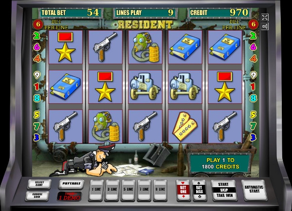 Игровой автомат Resident - онлайн играть в казино Вулкан Россия