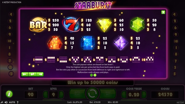 Игровой автомат Starburst - играть в онлайн казино Адмирал